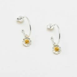 Estella Bartlett Wildflower Drop Hoop Earrings Best Sellers