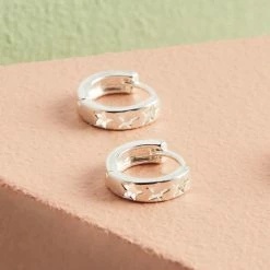 Estella Bartlett Sale Cut Out Stars Mini Hoop Earrings