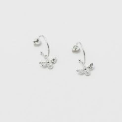 Estella Bartlett Jewellery Bee Drop Hoop Earrings