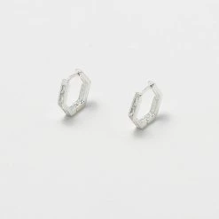 Estella Bartlett Sale Hexagon Huggie Earrings