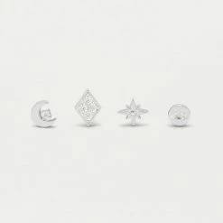 Estella Bartlett Jewellery Mixed Celestial CZ Stud Earrings Set