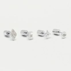 Estella Bartlett Jewellery Mixed Celestial CZ Stud Earrings Set