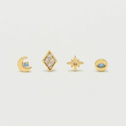 Estella Bartlett Mixed Celestial CZ Stud Earrings Set Jewellery