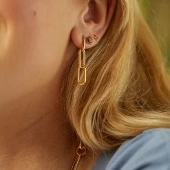 Estella Bartlett Jewellery Paperclip Chain Link Drop Earrings