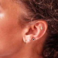 Estella Bartlett Mixed Nature CZ And Pearl Stud Earrings Set