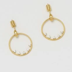 Estella Bartlett Teardrop CZ Circle Earrings Jewellery