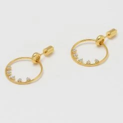 Estella Bartlett Teardrop CZ Circle Earrings Jewellery