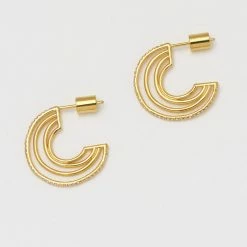 Estella Bartlett Organic Hoop CZ Earrings 9 Estella Bartlett Organic Hoop CZ Earrings