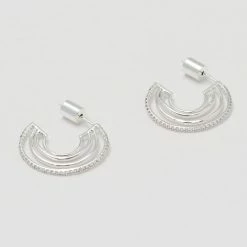Estella Bartlett Organic Hoop CZ Earrings