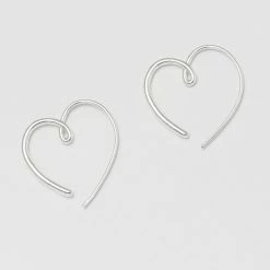Estella Bartlett Best Sellers Hand Drawn Heart Hoop Earrings