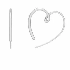 Estella Bartlett Best Sellers Hand Drawn Heart Hoop Earrings
