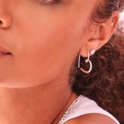 Estella Bartlett Best Sellers Hand Drawn Heart Hoop Earrings