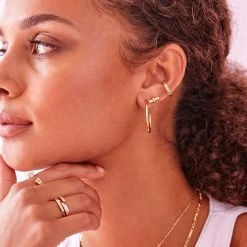 Estella Bartlett Large Chunky Hoop Earrings Best Sellers