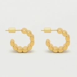 Estella Bartlett Beaded Texture Hoop Earrings