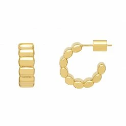 Estella Bartlett Beaded Texture Hoop Earrings