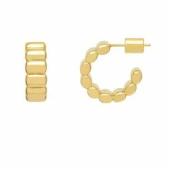 Estella Bartlett Beaded Texture Hoop Earrings