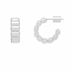 Estella Bartlett Jewellery Beaded Texture Hoop Earrings