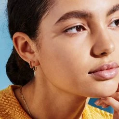 Estella Bartlett Best Sellers Granulated Huggie Earrings