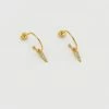Estella Bartlett Sale Elongated CZ Spike Drop Hoop Earrings