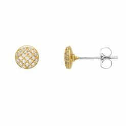 Estella Bartlett Pave Disc Stud Earrings