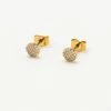 Estella Bartlett Pave Disc Stud Earrings