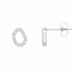 Estella Bartlett Pave Set Organic Circle Stud Earrings 8 Estella Bartlett Pave Set Organic Circle Stud Earrings