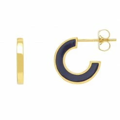 Estella Bartlett Profile Enamel Hoop Earrings