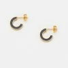 Estella Bartlett Profile Enamel Hoop Earrings