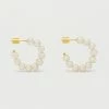 Estella Bartlett Jewellery Multi Pearl Beaded Hoop Earrings