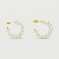 Estella Bartlett Jewellery Multi Pearl Beaded Hoop Earrings