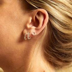 Estella Bartlett Sale Hammered Texture Hoop Earrings