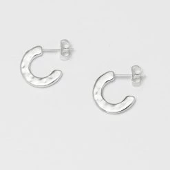 Estella Bartlett Sale Hammered Texture Hoop Earrings