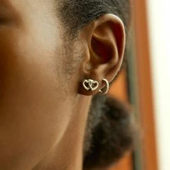 Estella Bartlett Interlinked Hearts Stud Earrings