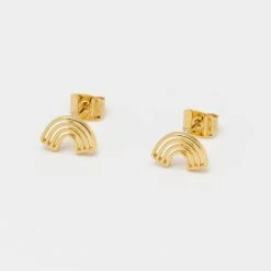 Estella Bartlett Minimalist Cutout Rainbow Stud Earrings Best Sellers