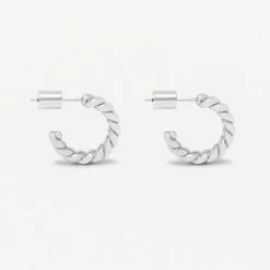 Estella Bartlett Chunky Twisted Rope Hoop Earrings Sale