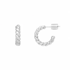 Estella Bartlett Chunky Twisted Rope Hoop Earrings Sale