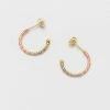 Estella Bartlett Pink Ombre Beaded Hoop Earrings