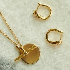 Estella Bartlett Sale Double Charm Disc And T-Bar Necklace