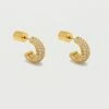 Estella Bartlett Pave Set Mini Chunky Hoop Earrings