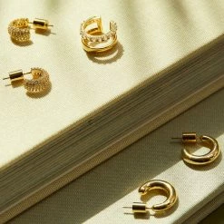 Estella Bartlett Double Hoop Illusion Pave Ear Cuff Sale