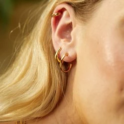 Estella Bartlett Tapered Huggie Hinge Hoop Earrings Sale