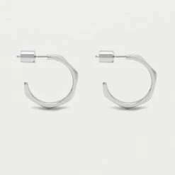 Estella Bartlett Large Faceted Texture Hoop Earrings Sale 8 Estella Bartlett Large Faceted Texture Hoop Earrings Sale