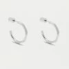 Estella Bartlett Large Faceted Texture Hoop Earrings Sale