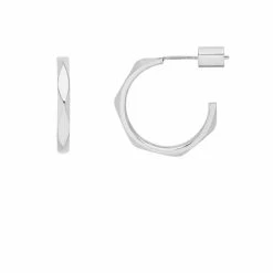 Estella Bartlett Large Faceted Texture Hoop Earrings Sale 7 Estella Bartlett Large Faceted Texture Hoop Earrings Sale