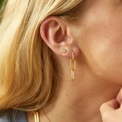 Estella Bartlett Jewellery Paperclip Chain Link Drop Earrings