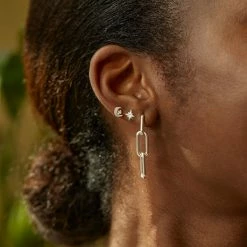 Estella Bartlett Paperclip Chain Link Drop Earrings Sale