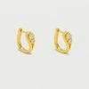 Estella Bartlett Huggie Hinge Hoop Earrings With CZ Detail