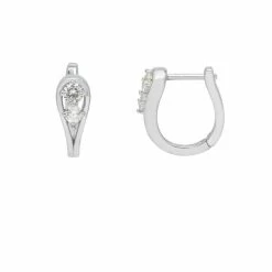 Estella Bartlett Sale Huggie Hinge Hoop Earrings With CZ Detail