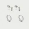Estella Bartlett Sale Mixed Beaded Hoop And CZ Droplets Stud Earrings Set