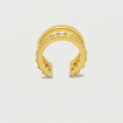 Estella Bartlett Double Hoop Illusion Pave Ear Cuff Sale